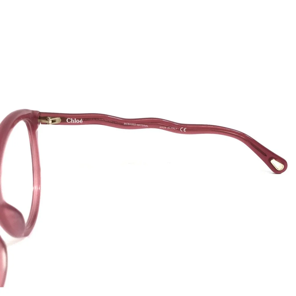 Chloe Eyeglasses Frames CH0089O 004 Opal Burgundy Cat Eye Full Rim 54-16-145